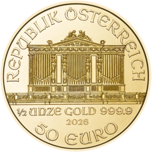 1/2 oz Vienna Philharmonic Gold Coin - 2026