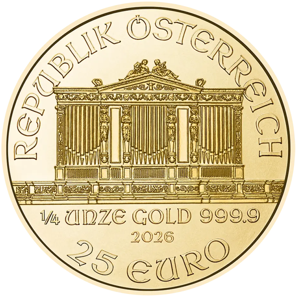 Vienna Philharmonic Gold Coin – 1/4 oz, 2026 - GBGOLD