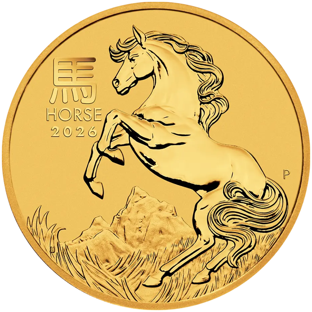 Lunar III Year of the Horse Gold Coin – 1 oz, 2026 - GBGOLD