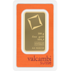Valcambi 100 Gram Gold Bar