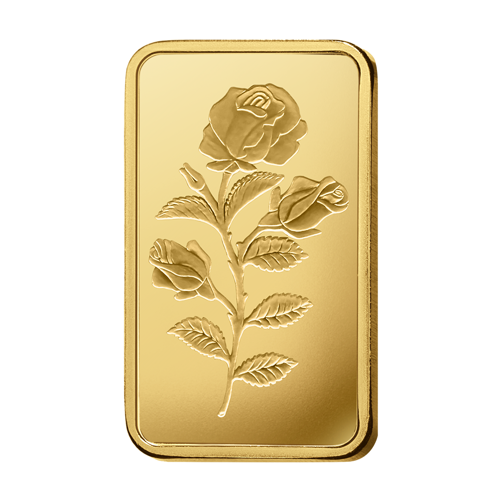 Gold Bar PAMP Rosa 1/2oz