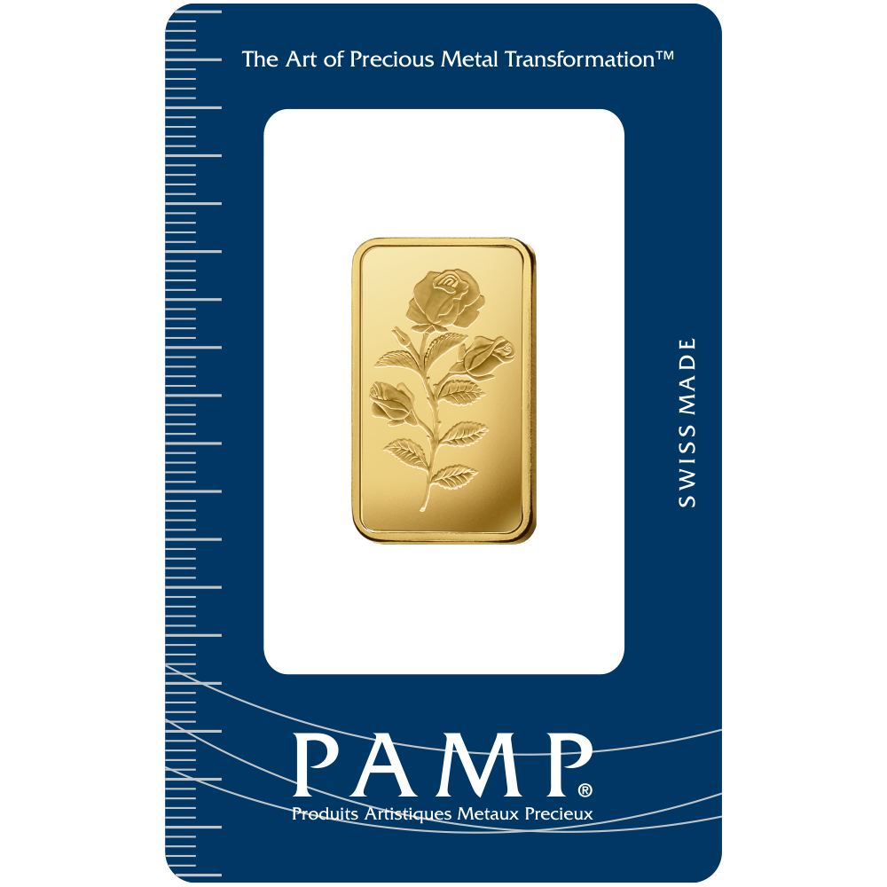 Gold Bar PAMP Rosa 1/2oz