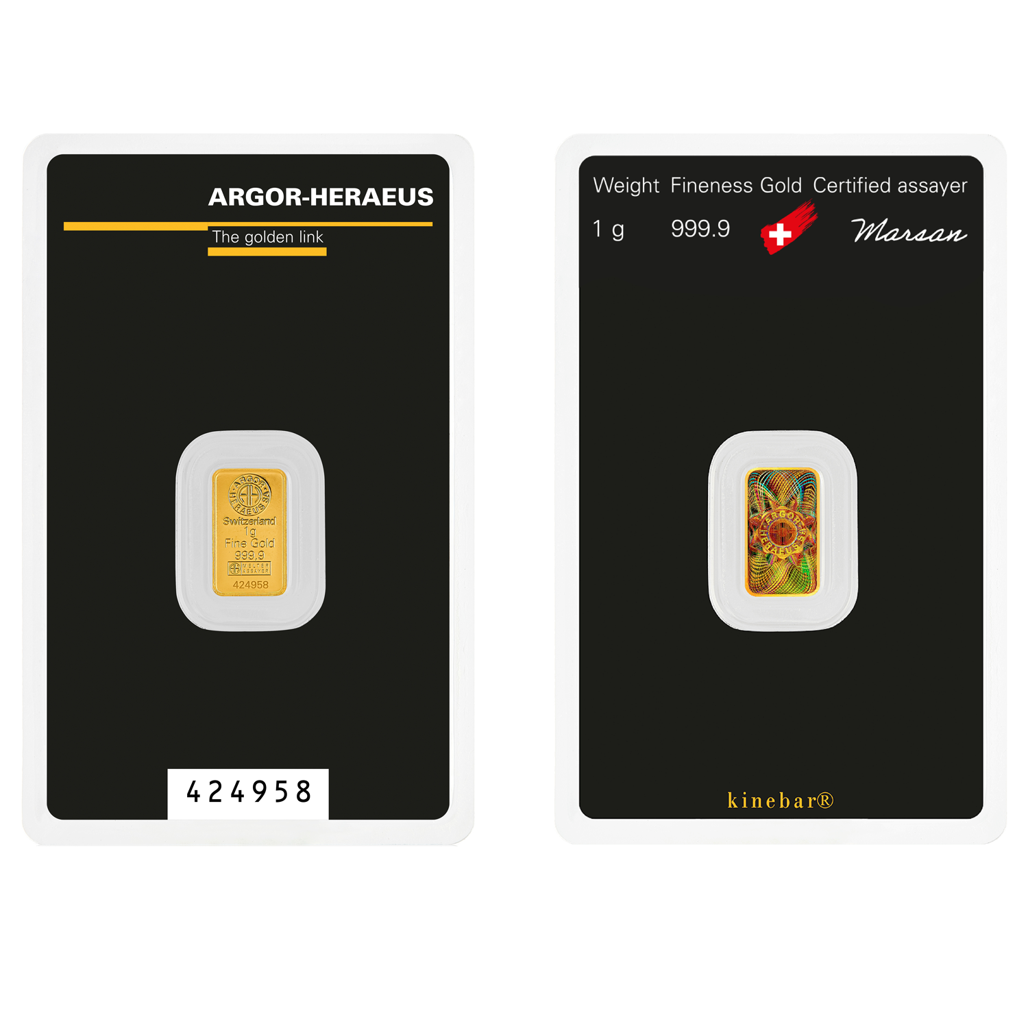 Gold Bar Argor-Heraeus - 1g