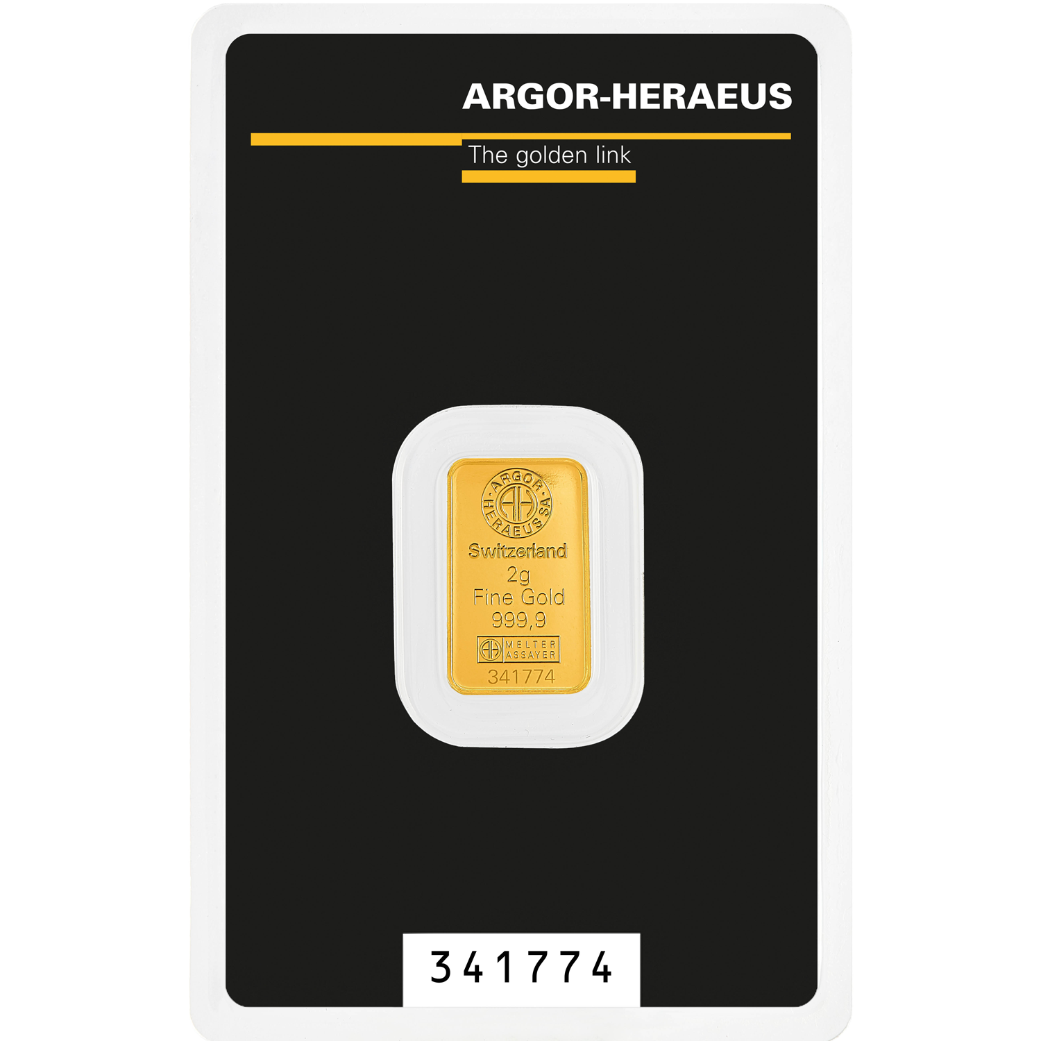 Златно кюлче Argor-Heraeus Kinebar® – 2 грама - GBGOLD