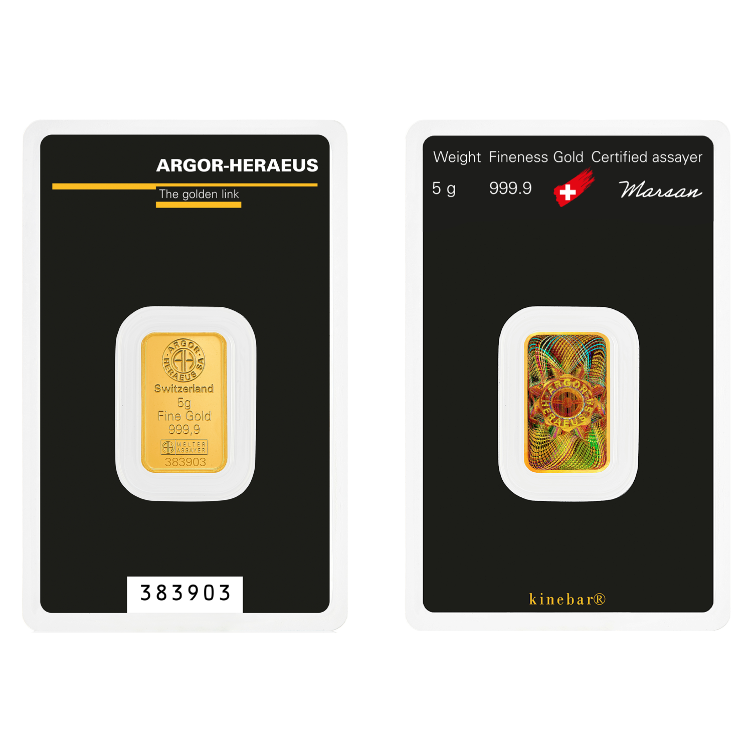 Gold Bar Argor-Heraeus - 5g