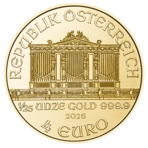 1/25 oz Vienna Philharmonic Gold Coin - 2026