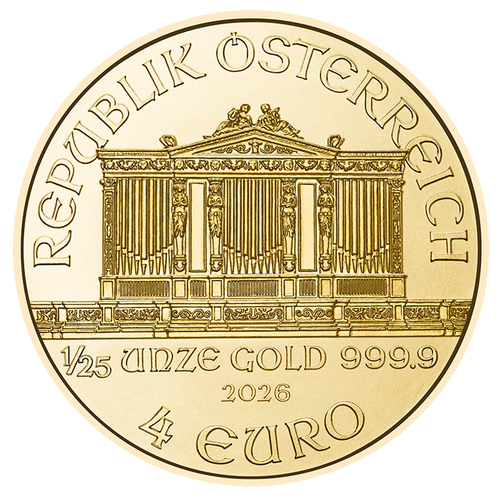 Vienna Philharmonic Gold Coin – 1/25oz, 2026 - GBGOLD